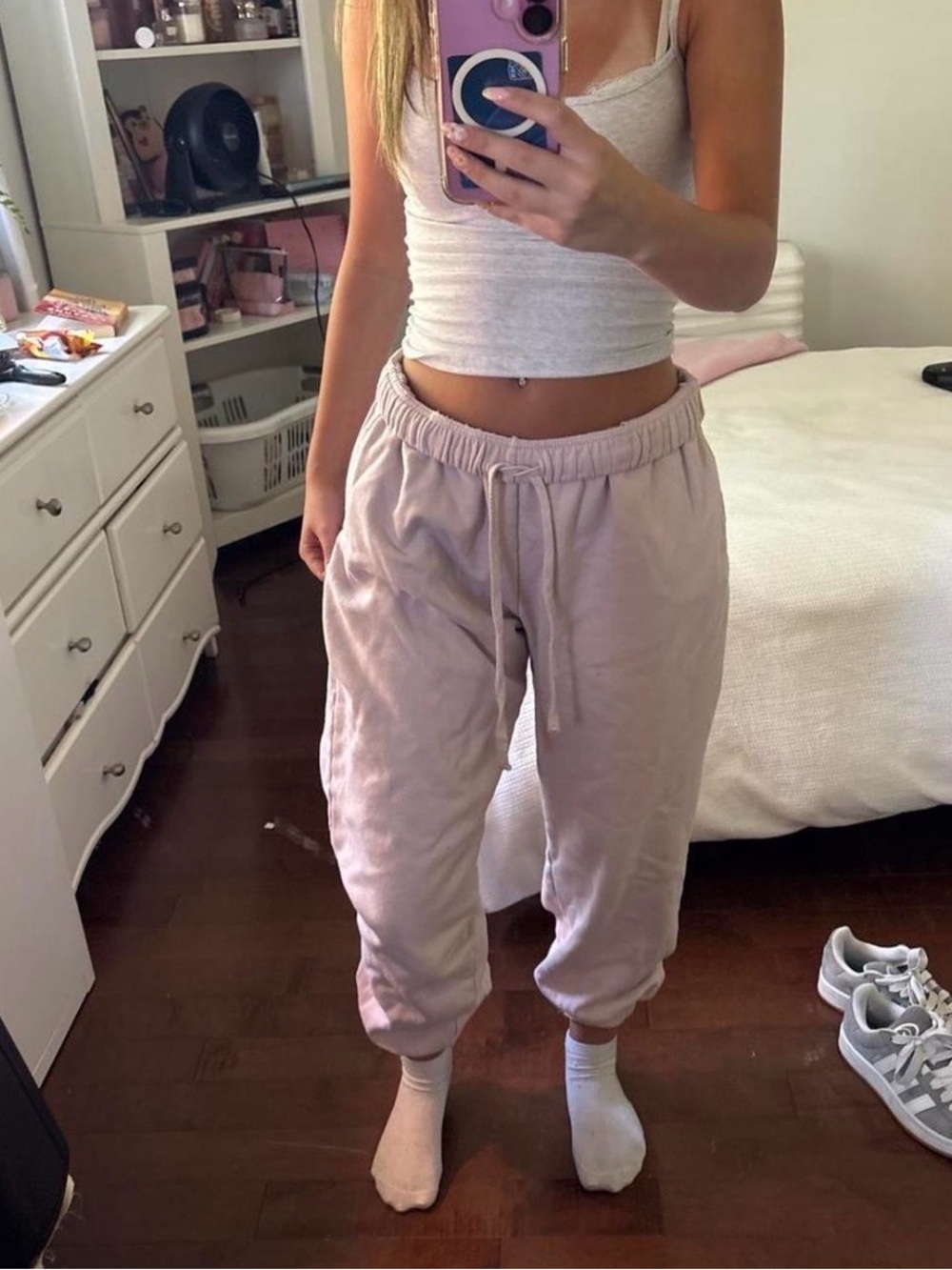 garage pink sweat pants